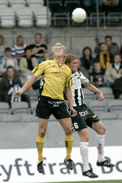 Mathias Svensson och Pontus Segerström. Nickduell