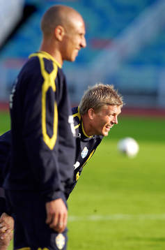 Marcus Allbäck och Henrik Larsson