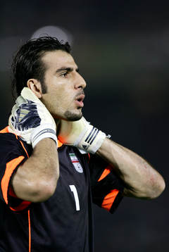 Ebrahim Mirzapour, målvakt, Iran