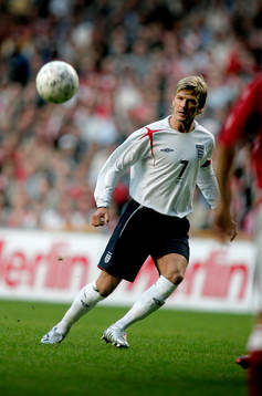 Danmark - England: David Beckham, England