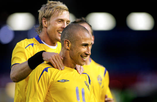 Jubel Henrik Larsson och Christian Wilhelmsson