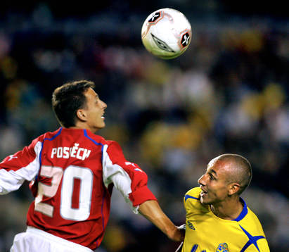 Henrik Larsson och Zdenek Pospech
