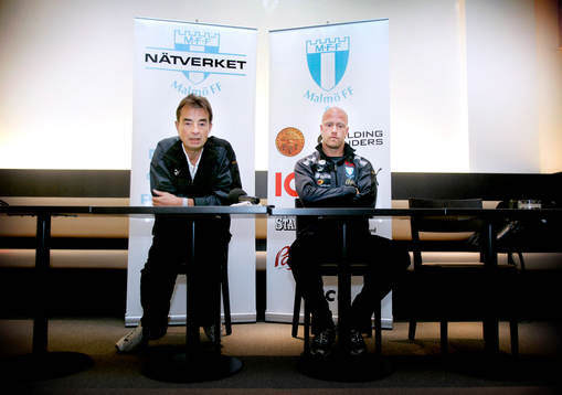 Tom Prahl (tränare) och Olof Persson, Malmö FF