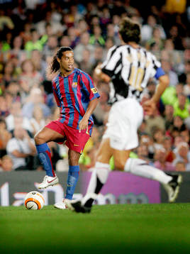 Barcelona - Juventus:   Ronaldinho, Barcelona och Del
