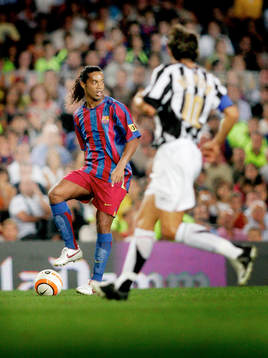 Barcelona - Juventus:   Ronaldinho, Barcelona och Del