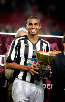 Barcelona - Juventus: David Trezeguet, Juventus, med pokal,