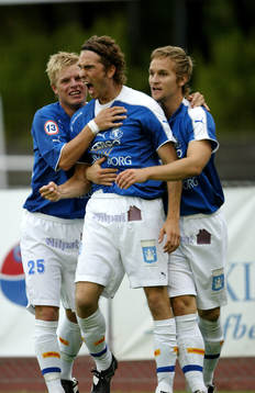 Patrik Redo och Patrick Nilsson jublar