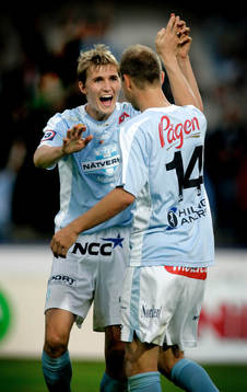 Jon Inge Höiland och Peter Abelsson, Malmö, jubel