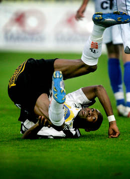 Kevin Amuneke, Landskrona, blir fälld