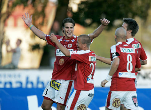 Fredrik Petersson och Robert Stoltz, jubel
