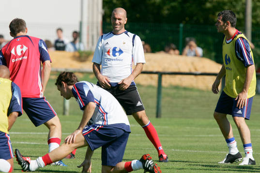 Zinedine Zidane och Willy Sagnol