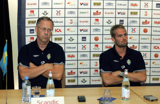 Lars Lagerbäck och Olof Mellberg