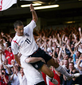 Joe Cole, England (Jubel)