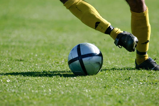 Fot, boll, yttersida. Fotboll