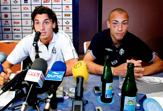 Zlatan Ibrahimovic och Henrik Larsson