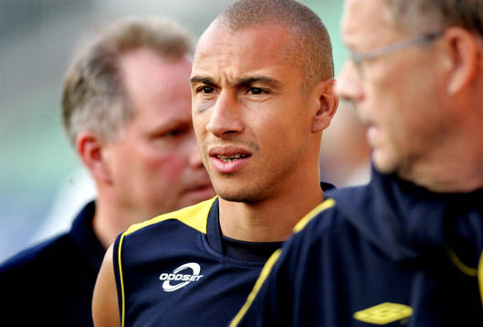 Henrik Larsson och Lars Lagerbäck beträder planen