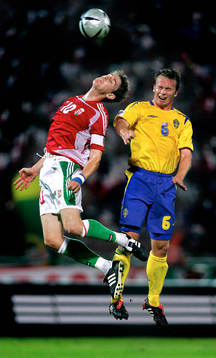Zoltan Gera i nickduell med Tobias Linderoth