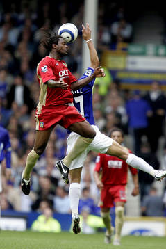 Saif Diao, portsmouth och Tim Cahill, Everton