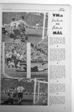 Fotboll, VM, 1958, Souvenir