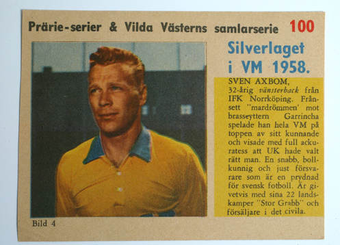 Fotboll, VM, 1958, Souvenir. Sven Axbom, Sverige