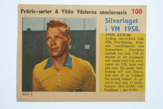 Fotboll, VM, 1958, Souvenir. Sven Axbom, Sverige