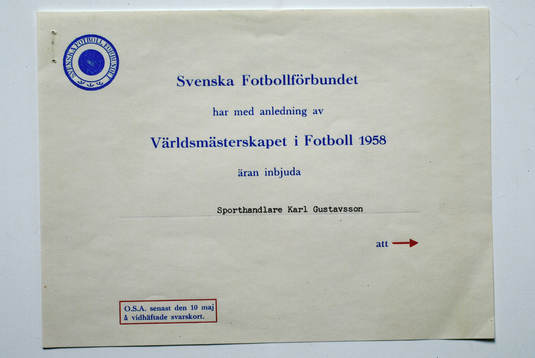 Fotboll, VM, 1958, Souvenir