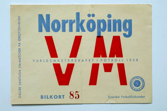 Fotboll, VM, 1958, Souvenir