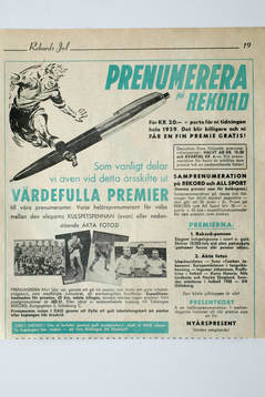 Fotboll, VM, 1958, Souvenir
