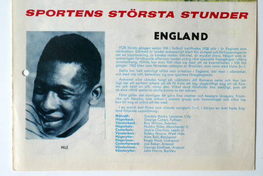 Fotboll, VM, 1958, Souvenir