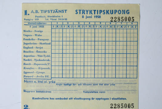Fotboll, VM, 1958, Souvenir