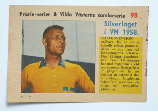 Fotboll, VM, 1958, Souvenir. Kalle Svensson, Sverige