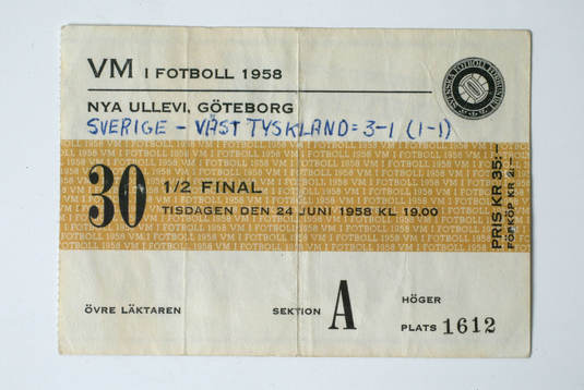 Fotboll, VM, 1958, Souvenir