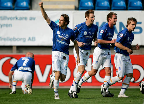 Patrik Redo, jubel i Trelleborg