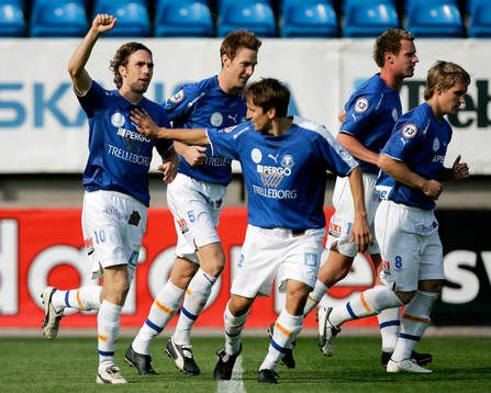 Patrik Redo, jubel i Trelleborg