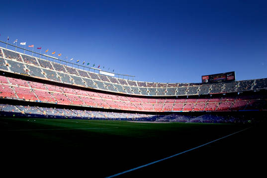 Fotboll, Spansk Liga, Primera Division, Nou Camp, arena.