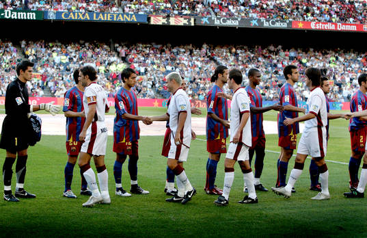 Fotboll, Spansk Liga, Primera Division, Barcelona -