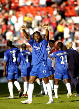 Didier Drogba, Chelsea (Jubel)