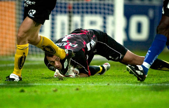 Abbas Hassan, målvakt, Elfsborg, gör en räddning