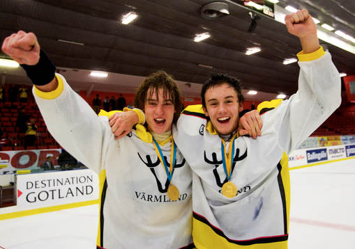 Gustaf Thorell, jubel med Anton Gustafsson