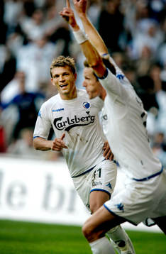Marcus Allbäck, Köpenhamn och Michael Silberbauer jubel