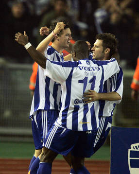 1-0, Marcus Berg. Jubel