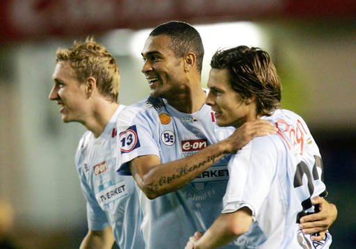 MArcus Pode, Afonso Alves och Jesper Bech, Malmö, jubel