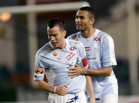 Daniel Andersson och Afonso Alves, jubel