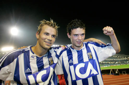 Fotboll, allsvenskan; Niclas Alexandersson och Marcus Berg,