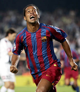 Ronaldinho, Barcelona, jubel