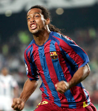 Ronaldinho, Barcelona, jubel