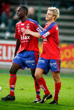 Helsingborgs Olivier Karekezi och Andreas Dahl, gjorde var