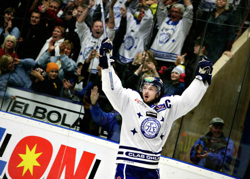 Äntligen. Leksand tar sin första poäng. Niklas persson