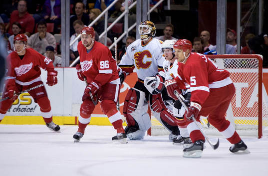 Nicklas Lidström, Tomas Holmström och Mikael Samuelsson,