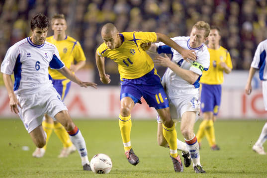 Frv; Stefan Gislason, Henrik Larsson och Brynjar Björn